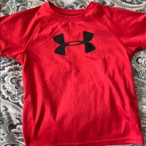 Red under Armour shirt